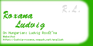 roxana ludvig business card